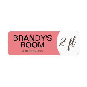 Custom Moving Labels - Pink Bed Room