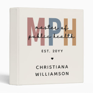 Custom MPH Master of Public Health Graduation Binder
