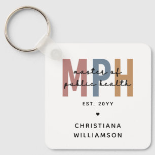 Custom MPH Master of Public Health Graduation Keychain