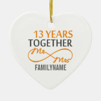 Custom Mr and Mrs 13th Anniversary