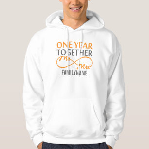 Custom Mr and Mrs 1st Anniversary Hoodie