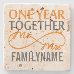 Custom Mr and Mrs Marble Stone Coaster