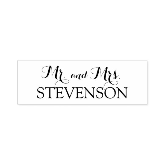Custom Mr. and Mrs. Wedding Stamper Self-inking Stamp