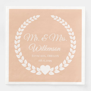 Custom Mr. & Mrs. Bride and Groom Newlywed Napkin