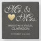 Custom MR. & MRS. White Black Heart Wedding Favour