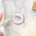 Custom Mrs. Est. Modern Elegant Script Newlywed Poker Chips<br><div class="desc">Personalized Mrs. Modern Elegant Script Newlywed New Couple Wedding Gifts!</div>