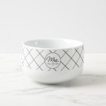 Custom Mrs. Est. Modern Elegant Script Newlywed Soup Mug<br><div class="desc">Personalized Mrs. Modern Elegant Script Newlywed New Couple Wedding Gifts!</div>