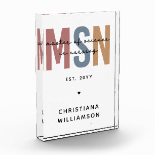 Custom MSN Master of Science in Nursing Graduation Photo Block