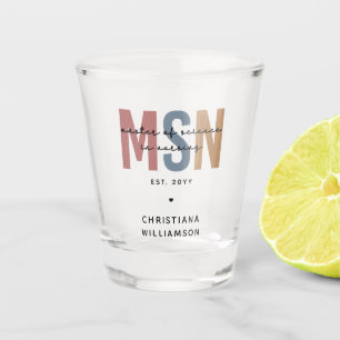 Custom MSN Master of Science in Nursing Graduation Shot Glass