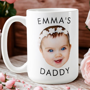 Custom Mug, Baby Mug, Dad Birthday Gift, Face Coffee Mug