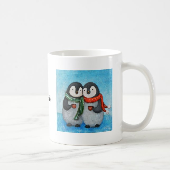 Custom Mug cute Penguin Couple personalized mug (Right)
