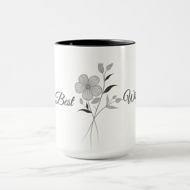 Custom Mug Personalized Christmas Gifts,  Flower (Center)