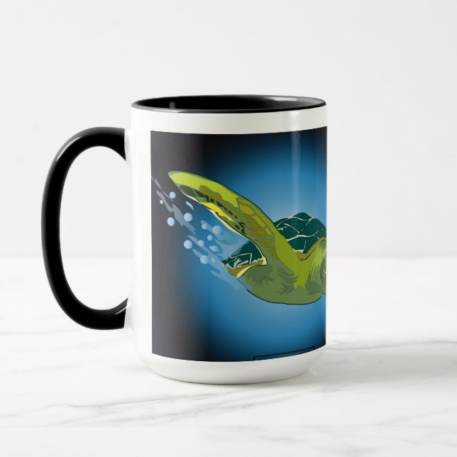 CUSTOM MUG- SEA TURTLE MUG (Left)