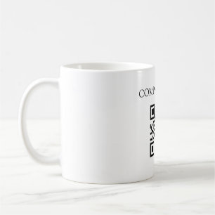 Custom mug with QR code, QR code mug for business