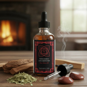 Custom Muladhara Root Chakra Essential Oil Label
