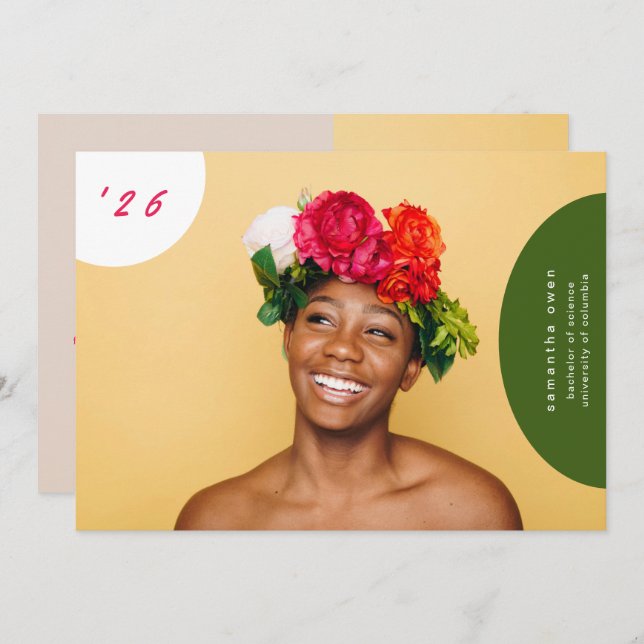 Custom Multi Colour Abstract Fun Graduate Template (Front/Back)