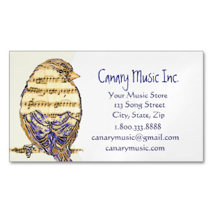 Custom Music & Bird Business Card