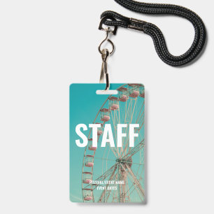 Custom Music Festival Concert Event Staff Access Badge
