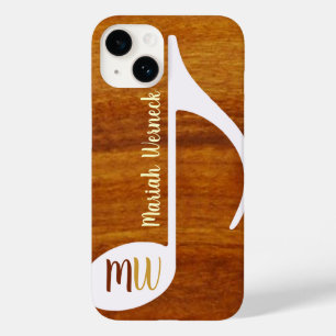 custom music note on wood  Case-Mate iPhone 14 case