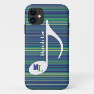 custom music note / stripes iPhone 11 case