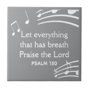 Custom MUSIC NOTES Modern Grey Christian Tile