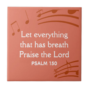 Custom MUSIC NOTES Terracotta Christian  Tile