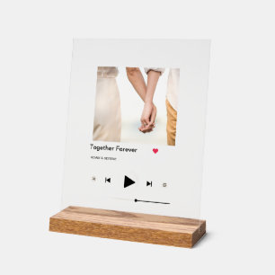 Custom Music Player  – Add Your Photo & Name Acrylic Sign