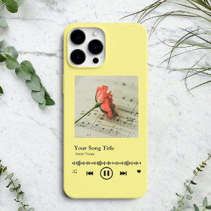 Custom Music Player Song Plaque iPhone 15 Case