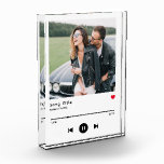 Custom Music & Song Photo Glass Block<br><div class="desc">Everyone has a special song! Music brings back memeories... . Create a unique gift with this modern glass photo block. This trendy design allows you to upload any photo and customize the name of the song and artist. Makes a romantic valentines gift or special birthday present.</div>