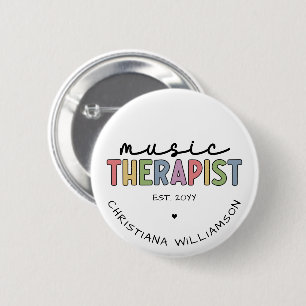 Custom Music Therapist Music Therapy Graduation 2 Inch Round Button