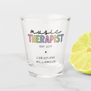 Custom Music Therapist Music Therapy Graduation Shot Glass