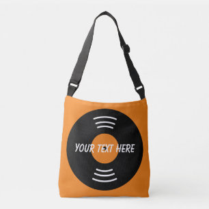 Custom music vinyl record cross body bag for DJ's