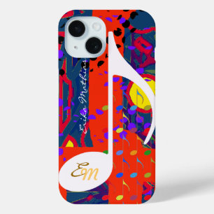 Custom Musical Note Colourful iPhone 15 Case