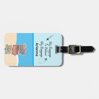 Custom My Baggage My Escape Funny Modern Luggage Tag