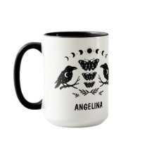 Custom Mystical Celestial Moth & Crows Goth Witchy