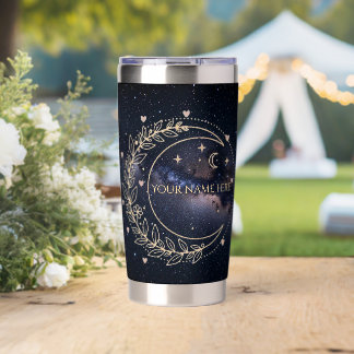 Custom Mystical Moon and Starry Sky  Insulated Tumbler