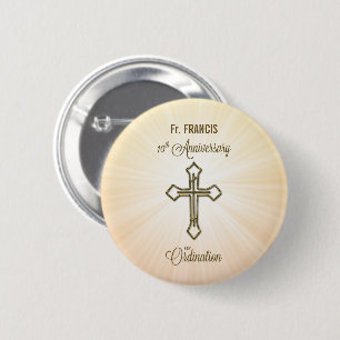 Custom Name, 10th Anniversary of Ordination 2 Inch Round Button