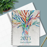 Custom Name 2023  Planner<br><div class="desc">This unique Planner is decorated with a brightly coloured mosaic tree. Customize it with your name and year. To edit further use the Design Tool to change the font, font size, or colour. Because we create our artwork you won't find this exact image from other designers. Original Mosaic © Michele...</div>