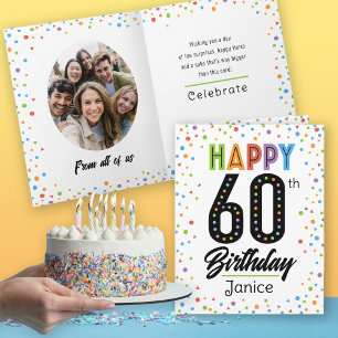 Custom Name 60th Birthday Card