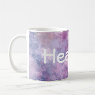 Custom Name Abstract Blue, Lilac, Pink Coffee Mug