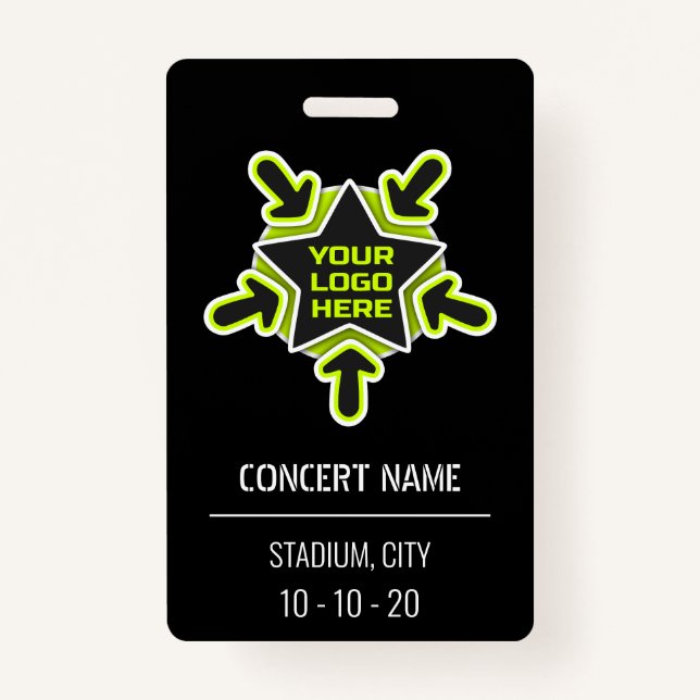 Custom name acess all access pass concert badge (Front)