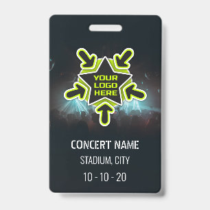 Custom name acess all access pass concert badge