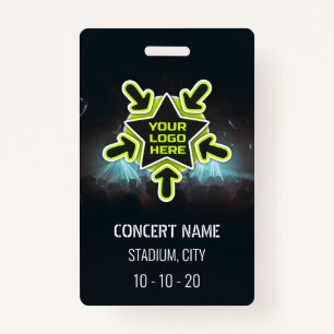 Custom name acess all access pass concert badge