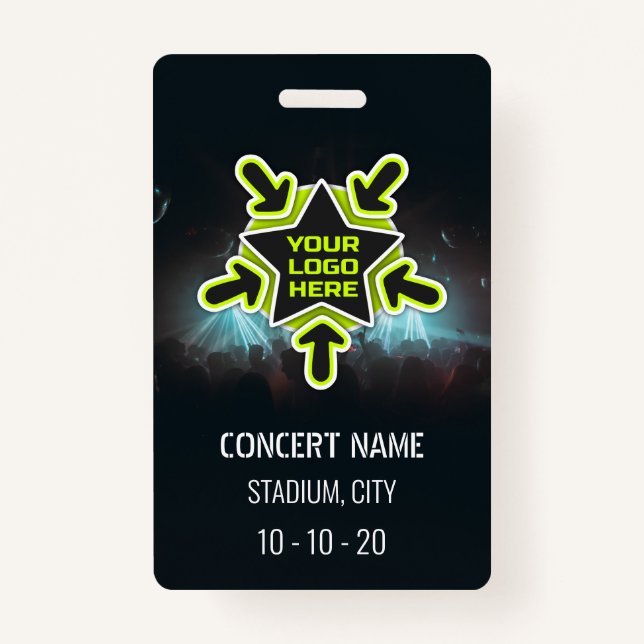 Custom name acess all access pass concert badge (Front)