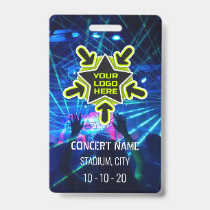 Custom name acess all access pass concert badge