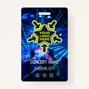 Custom name acess all access pass concert badge