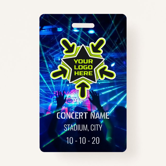 Custom name acess all access pass concert badge (Front)