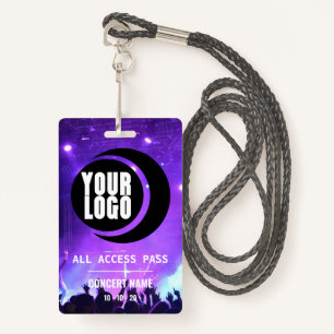 Custom name acess all access pass concert badge