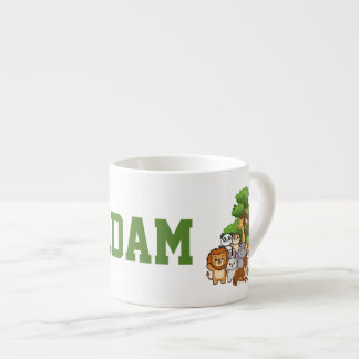Custom Name Adam Safari Animals Espresso Mug