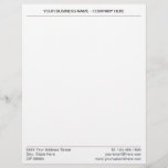 Custom Name Address Company Letterhead with Logo<br><div class="desc">Choose Colours - Simple Personalized Modern Design Your Business Company Office Letterhead with Logo ( Back Side ) - Add Your Logo - Image / Name - Company / Address / Phone / E-mail - Website or other info - Resize and move or remove and add elements - image /...</div>